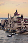 Parliament building and Danube River in Budapest, Hungary, Europe