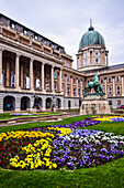 First courtyard inside Buda Castle complex in Budapest, Hungary