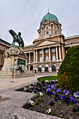 First courtyard inside Buda Castle complex in Budapest, Hungary