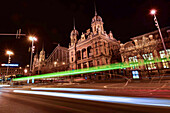 Night view of Nyugati railway station, Budapest