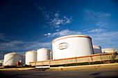 The coastal terminals for oil and chemical products are located in Huelva, showcasing their industrial infrastructure in the southern region of Spain.