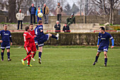 Soccer youth game in small town of Hungary