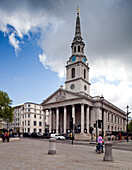 London, UK, May 3 2009, Saint Martin in the Fields church showcases exquisite architecture under a dramatic sky in London’s bustling atmosphere.