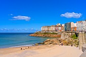 Strand Orzan, La Coruna, Galicien, Spanien, Europa