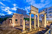 Portico of the Municipal Forum of Augusta Emerita, UNESCO World Heritage Site, Merida, Estremadura, Spain, Europe