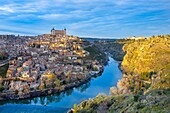 Toledo, UNESCO World Heritage Site, and the River Tagus, Castile-La Mancha, Spain, Europe