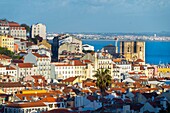 View from the Garden of San Pedro de Alcantara, Lisbon, Portugal, Europe