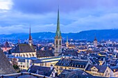 City skyline, Zurich, Switzerland, Europe