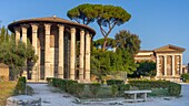 Temple of Hercules Victor (Tempio di Ercole Vincitore), Temple of Portuno (Tempio di Portuno), Rome, Lazio, Italy, Europe