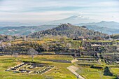 Archaeological area of Morgantina, Aidone, Enna, Sicily, Italy, Mediterranean, Europe