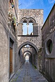 Street of the Arches (Via degli Archi), Randazzo, Catania, Sicily, Italy, Mediterranean, Europe