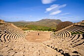 Antikes Theater, 2. Jahrhundert v. Chr., Segesta, Calatafimi, Trapani, Sizilien, Italien, Mittelmeerraum, Europa