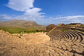 Antikes Theater, 2. Jahrhundert v. Chr., Segesta, Calatafimi, Trapani, Sizilien, Italien, Mittelmeerraum, Europa