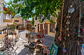 View of souvenir shop in Theologos, Theologos, Thassos, Aegean Sea, Greek Islands, Greece, Europe