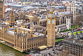 Big Ben (The Elizabeth Tower), the Palace of Westminster and Westminster Abbey, UNESCO World Heritage Site, London, England, United Kingdom, Europe