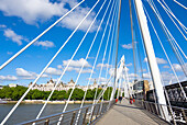 Golden Jubilee Bridge über die Themse, London, England, Vereinigtes Königreich, Europa