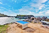 Pool table at Tobacco Bay, St George's, Bermuda, Atlantic, North America