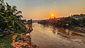 Tshikapa River flowing in the Kasai river in Tshikapa, Kasai, Democratic Republic of Congo, Africa