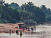 Kasai River flowing through Tshikapa, Kasai, Democratic Republic of Congo, Africa