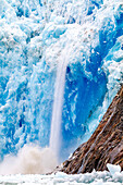 Scenic views of the south Sawyer Glacier in Tracy Arm-Fords Terror Wilderness area in Southeast Alaska, United States of America, North America