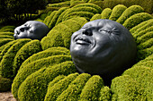 Emotions garden with works by the Spanish artist Samuel Salcedo at Les Jardins d'Etretat, Etretat, Seine-Maritime department, Normandy region, France, Europe