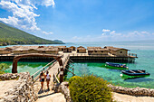 Entrance to Bay of Bones Museum, Ohrid, Macedonia, Europe