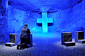 One of the Stations of the Cross, Salt Cathedral of Zipaquira, Cundinamarca department, Savannah of Bogota, Colombia, South America