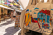 View of souvenirs in Thassos Town, Thassos, Aegean Sea, Greek Islands, Greece, Europe