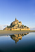 Mont-Saint-Michel bay and Abbey, UNESCO World Heritage Site, Manche department, Normandy region, France, Europe