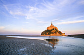 Mont-Saint-Michel bay and Abbey, UNESCO World Heritage Site, Manche department, Normandy region, France, Europe