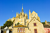 View of the abbey from the ramparts of Mont-Saint-Michel,UNESCO World Heritage Site, Manche department, Normandy region, France, Europe