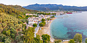 View of Thassos Town at sunset, Thassos Town, Limenas, Thassos, Aegean Sea, Greek Islands, Greece, Europe