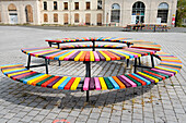 Banc d'essai (Test Bench), elected by the inhabitants during the International Design Biennial, Cite du Design, Saint-Etienne, Loire department, Auvergne-Rhone-Alpes region, France, Europe