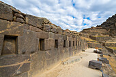 Archäologische Stätte von Ollantaytambo, Bezirk Ollantaytambo, Heiliges Tal, Provinz Urubamba, Region Cusco (Cuzco), Peru, Südamerika