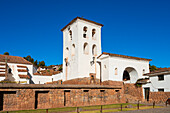 Archäologische Stätte von Chinchero und Iglesia de Nuestra Senora de la Natividad, Chinchero, Heiliges Tal, Provinz Urubamba, Region Cusco (Cuzco), Peru, Südamerika