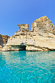 Kleftiko rock formations, Kleftiko, Milos Island, Cyclades Islands, Greek Islands, Greece, Europe