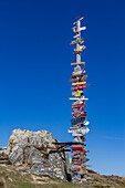 Views of the Signpost just outside of Stanley, the capital and only true city in the Falkland Islands, South Atlantic Ocean, South America