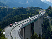 Autobahn A13, Brenner, Tirol, Österreich, Europa