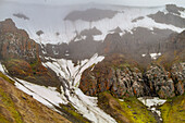 View of Cape Flora on Northbrook Island in Franz Josef Land, Russia, Arctic Ocean, Eurasia