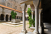 Cloister of Monastery of Sant Pere de Rodes, Costa Brava, Catalonia, Spain, Europe