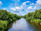 Fluss Taff, Bute Park, Cardiff, Wales, Vereinigtes Königreich, Europa