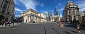 Stadtansicht mit Bank of England und Royal Exchange, City of London, London, England, Vereinigtes Königreich, Europa