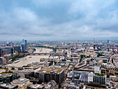 View towards St. Paul's Cathedral and River Thames, London, England, United Kingdom, Europe