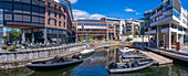 Blick auf Bryggegangen, Aker Brygge, Oslo, Norwegen, Skandinavien, Europa
