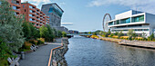 View of the Munch Museum and Oslo Opera House on a sunny day, Oslo, Norway, Scandinavia, Europe