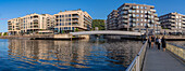 View of apartments at Sorenga on a sunny day, Oslo, Norway, Scandinavia, Europe