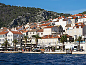 Hvar Town from the Water, Hvar, Croatia, Europe