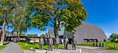 View of Roald Amundsen monument sculpture at The Fram Museum, Bygdoynesveien, Oslo, Norway, Scandinavia, Europe