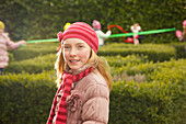 Smiling Young Girl Outdoors