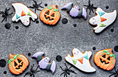 Multicolored Halloween homemade cookies